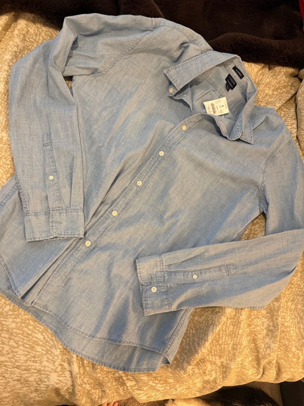 J.Crew Light Chambray Classic Button-Down Shirt